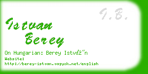 istvan berey business card